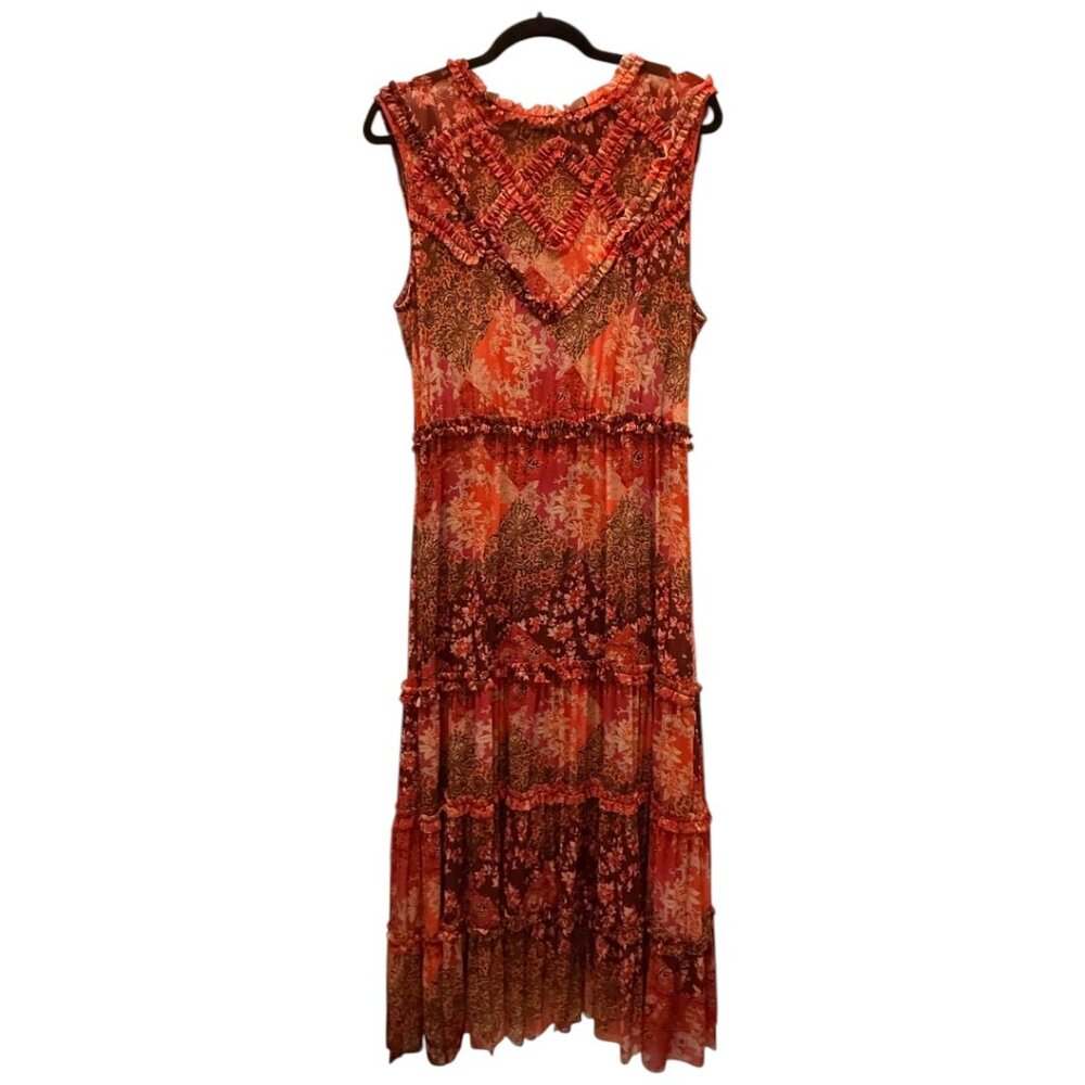 JOHNNY WAS Josephina Mesh Sleeveless Midi Tank Dress Size Medium
